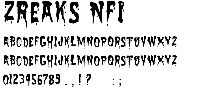 Zreaks NFI font